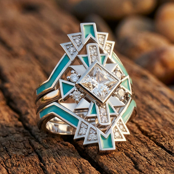 Chief's Crown Ring - Moissanite - Serene Western