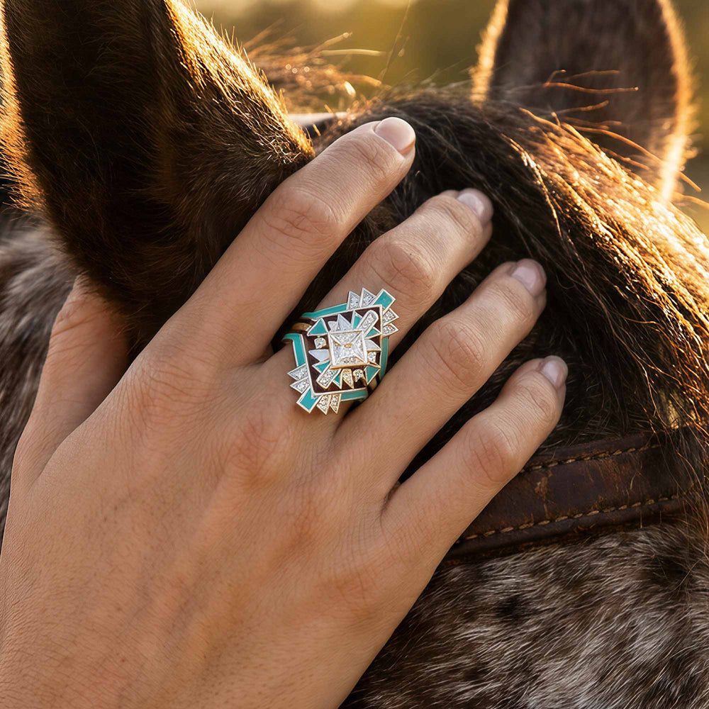 Chief's Crown Ring - Moissanite - Serene Western