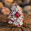 Chief's Crown Ring - Ruby