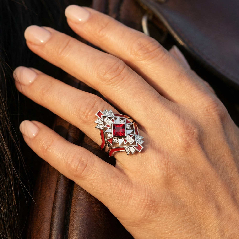 Chief's Crown Ring - Ruby - Serene Western