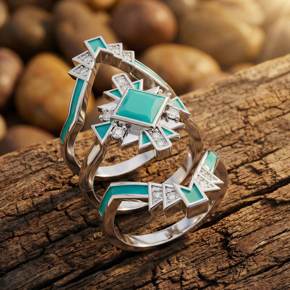 Chief's Crown Ring - Turquoise - Serene Western