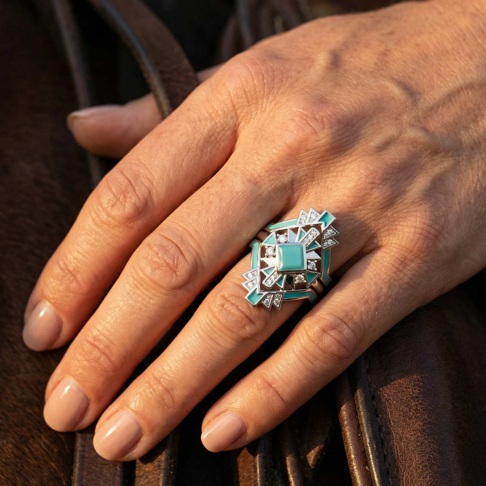 Chief's Crown Ring - Turquoise - Serene Western