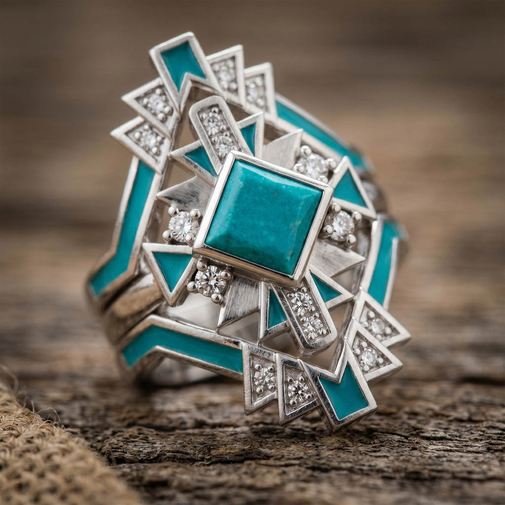 Chief's Crown Ring - Turquoise - Serene Western