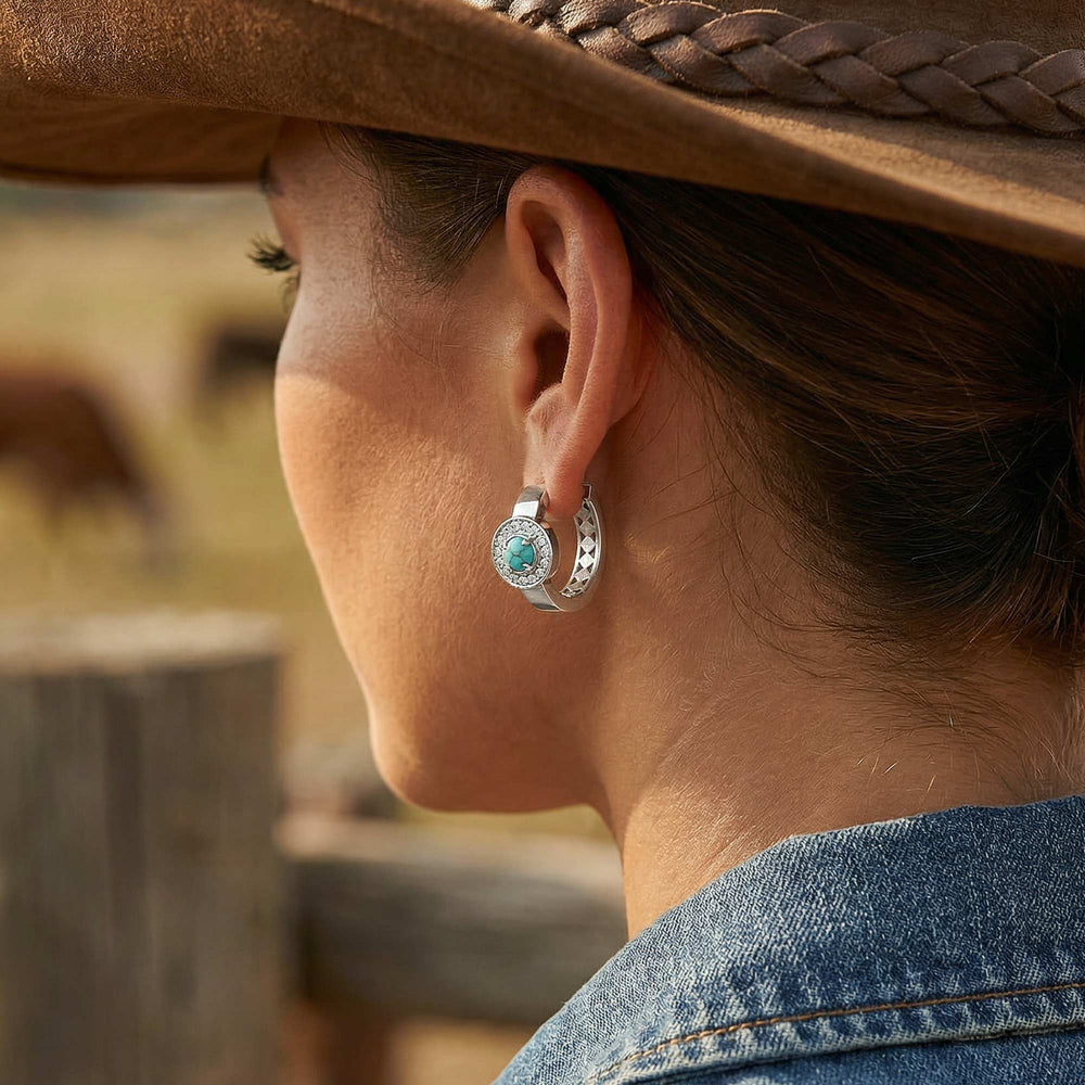 Competitive Spirit Earrings - Turquoise - Serene Western