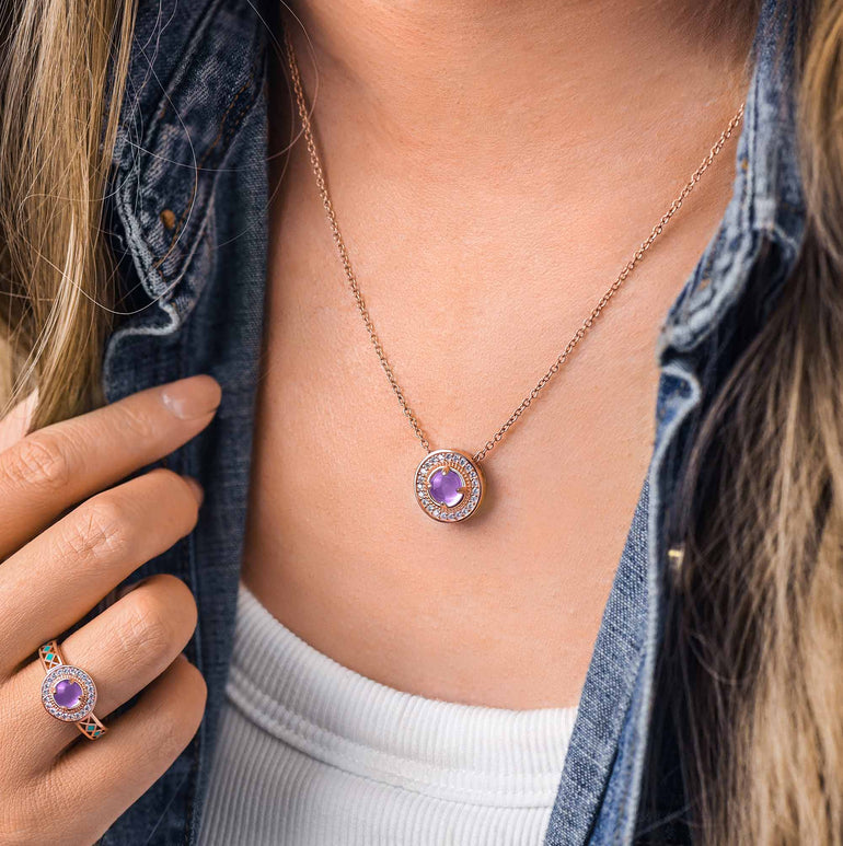Competitive Spirit Necklace - Amethyst - Serene Western