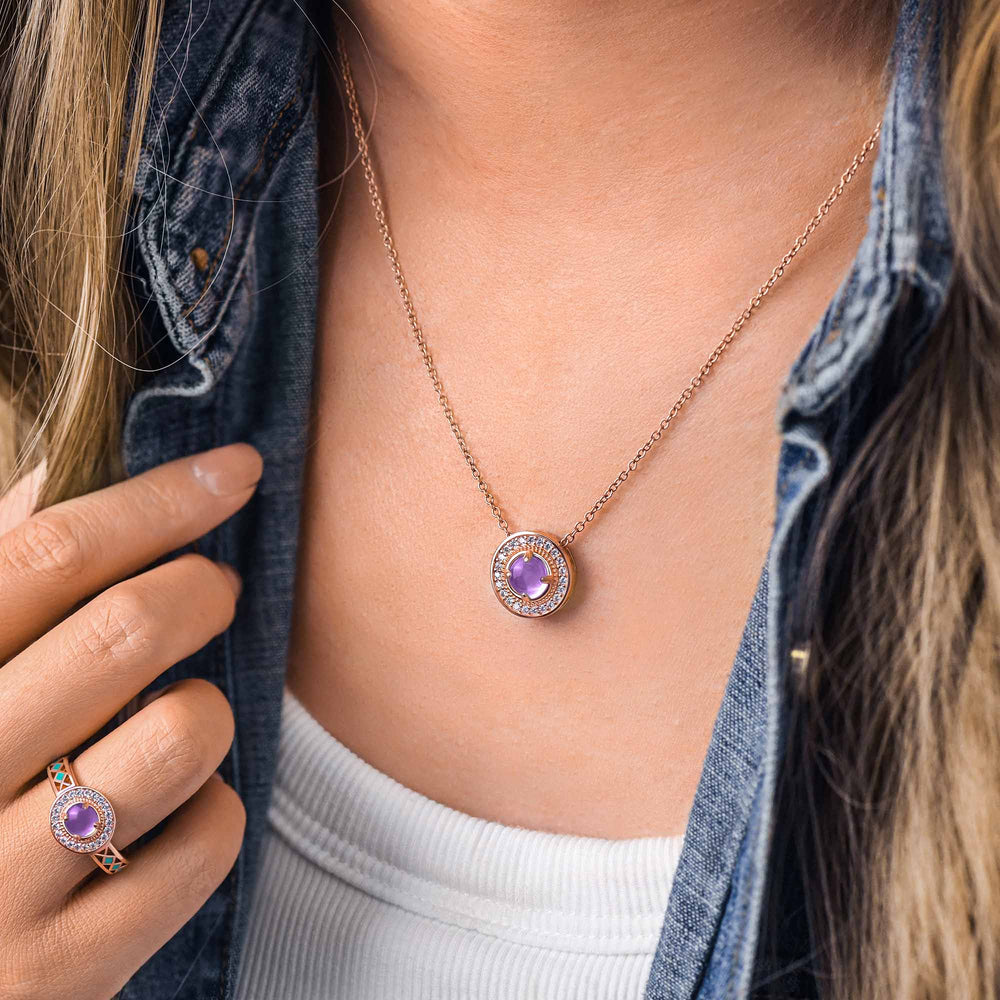Competitive Spirit Necklace - Amethyst - Serene Western