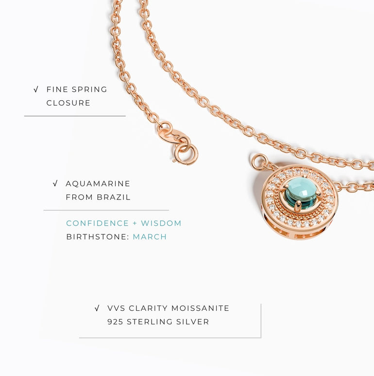 Competitive Spirit Necklace - Aquamarine - Serene Western