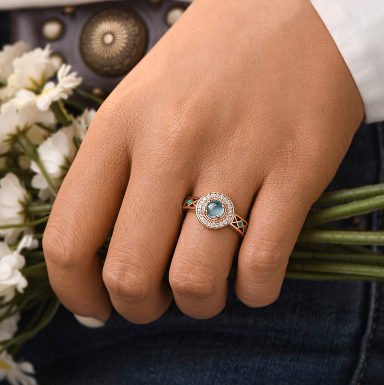 Competitive Spirit Ring - Aquamarine - Serene Western