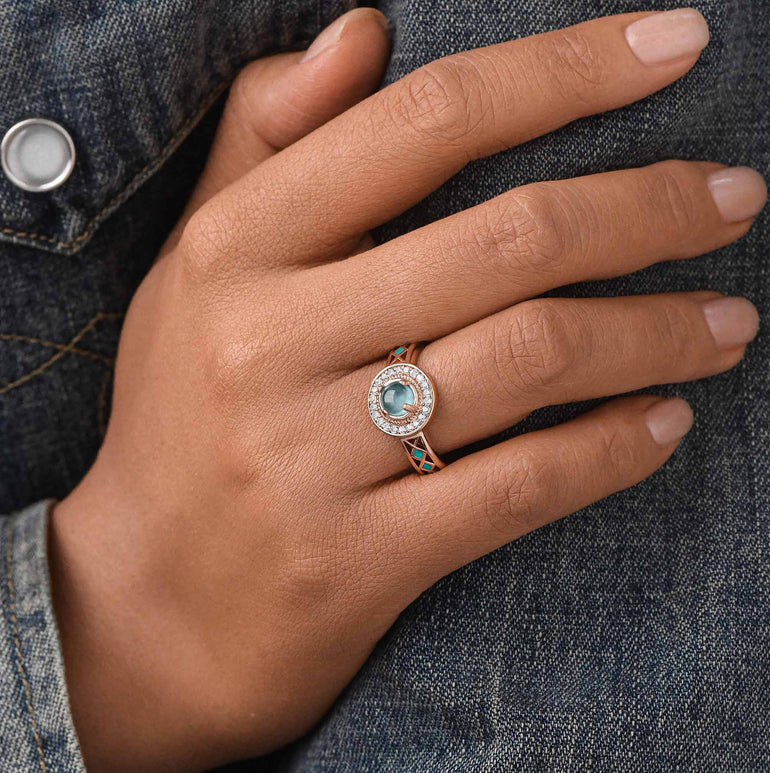 Competitive Spirit Ring - Aquamarine - Serene Western