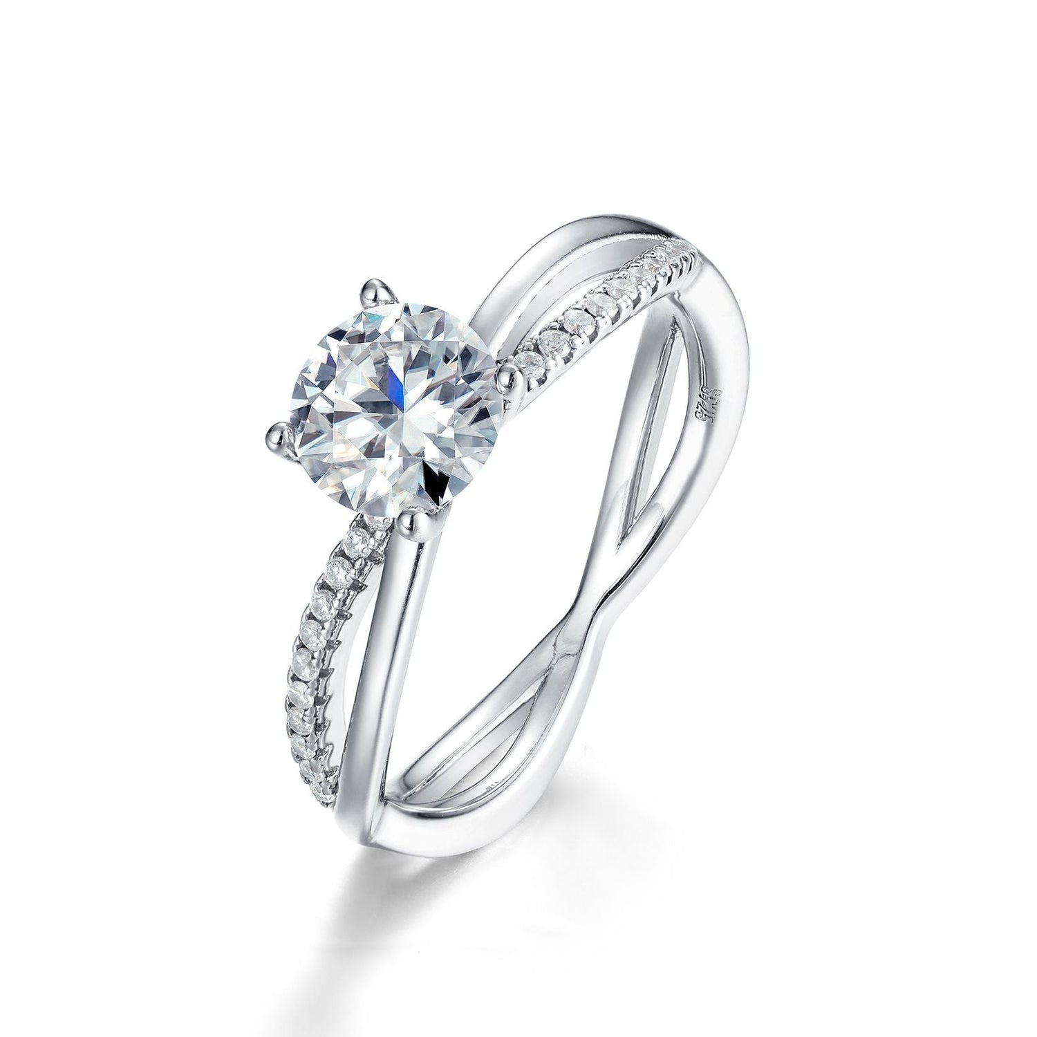 Converging Love Ring - Moissanite - Serene Western