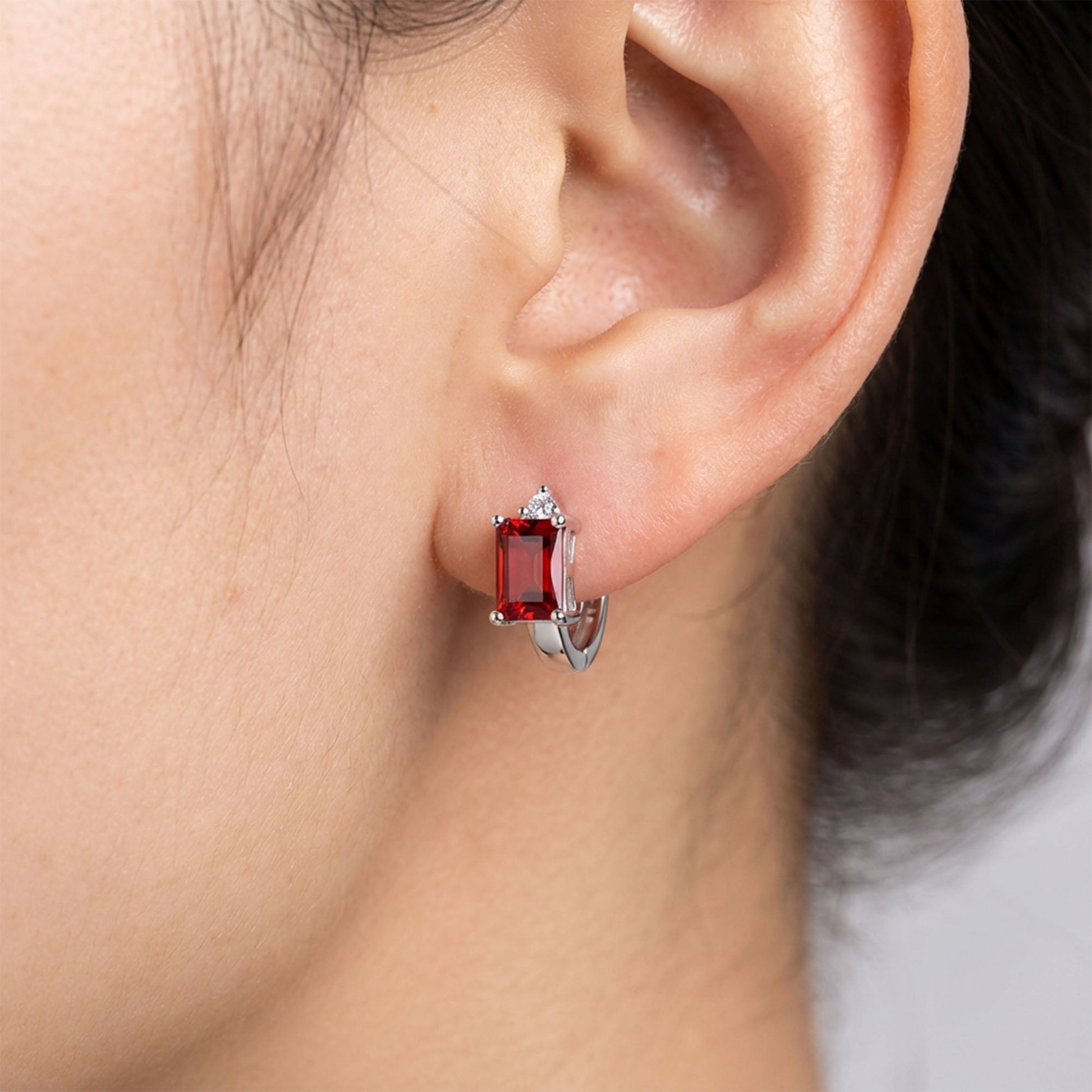 Corner Spark Earrings - Garnet - Serene Western
