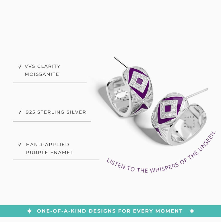 Cowgirl Legend Earrings - Purple - Serene Western