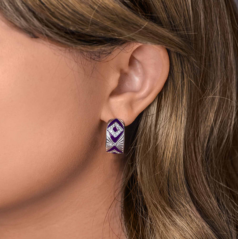 Cowgirl Legend Earrings - Purple - Serene Western