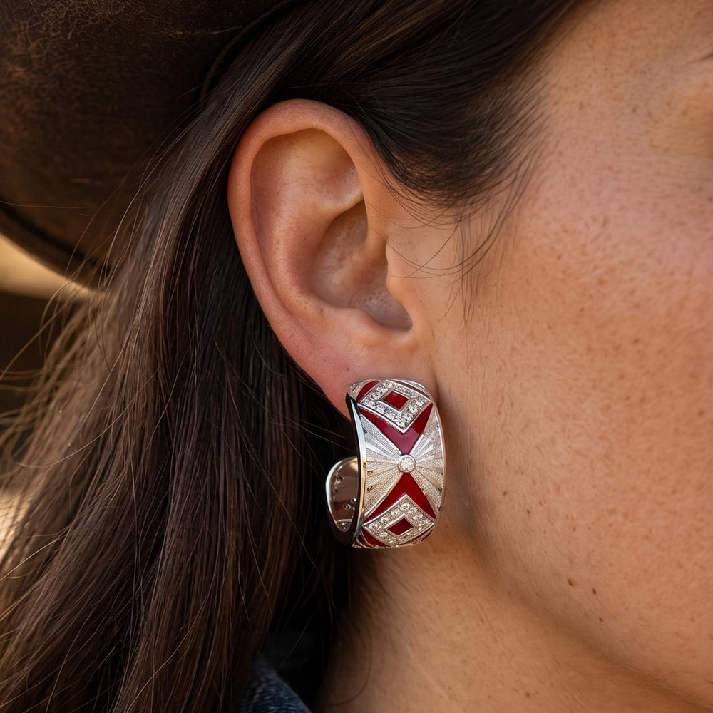 Cowgirl Legend Earrings - Red - Serene Western