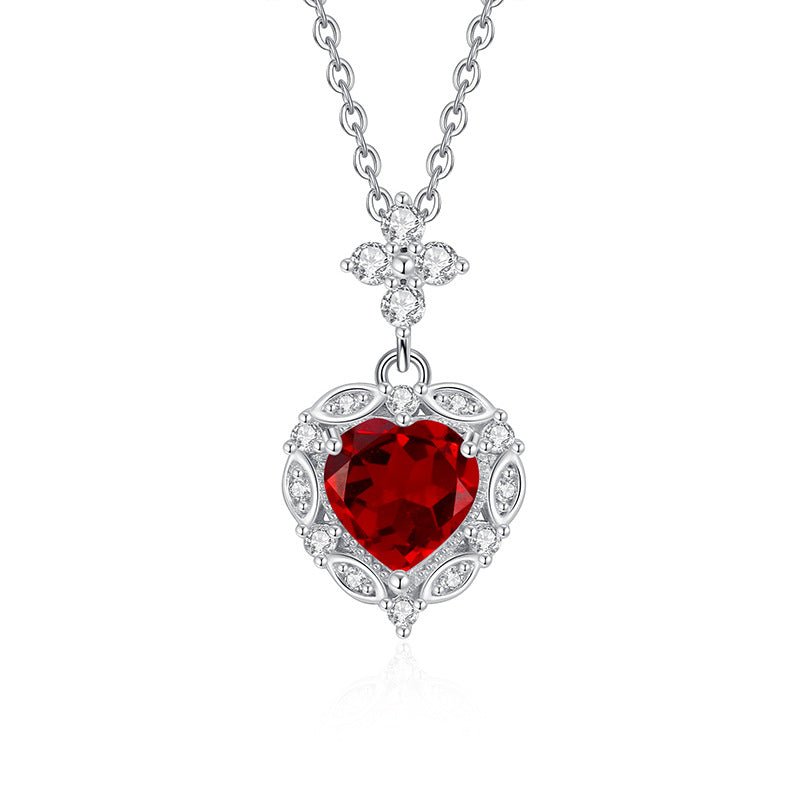 Crimson Crest Necklace - Garnet - Serene Western