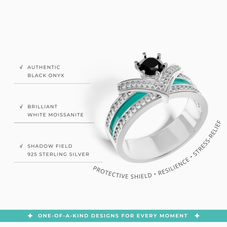 Crowned Noble Ring - Black Onyx - Serene Western