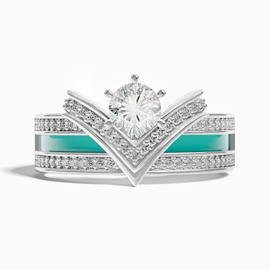 Crowned Noble Ring - Moissanite - Serene Western