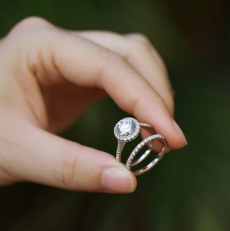 Dawn Promise Set - Moissanite - Serene Western