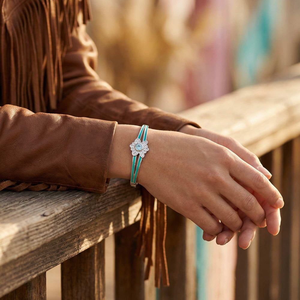 Desert Bloom Bracelet - Aquamarine - Serene Western