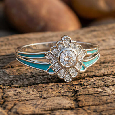 Desert Bloom-ring - Moissanite