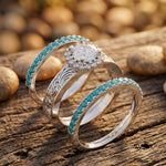 Desert Starpath Ring Set Turquoise 925 Sterling Silver detail view thumbnail