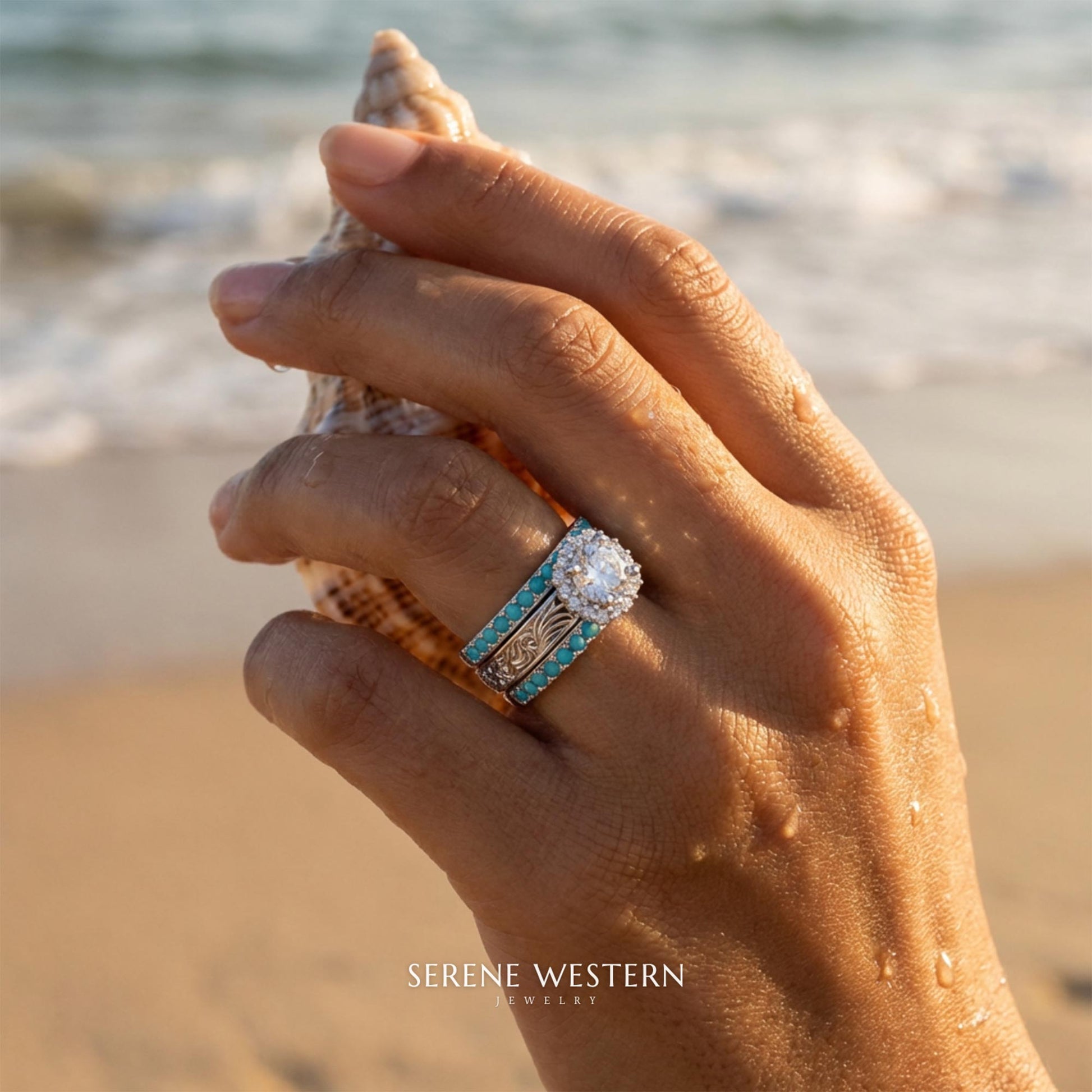 Desert Starpath Ring Set - Serene Western