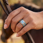 Desert Starpath Ring Set - Aquamarine - Serene Western thumbnail