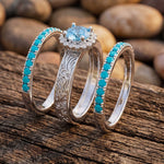 Desert Starpath Ring Set - Aquamarine - Serene Western thumbnail