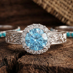 Desert Starpath Ring Set - Aquamarine - Serene Western thumbnail