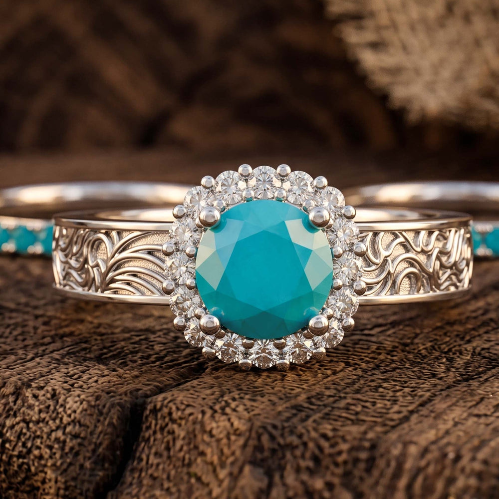 Desert Starpath Ring Set - Turquoise - Serene Western