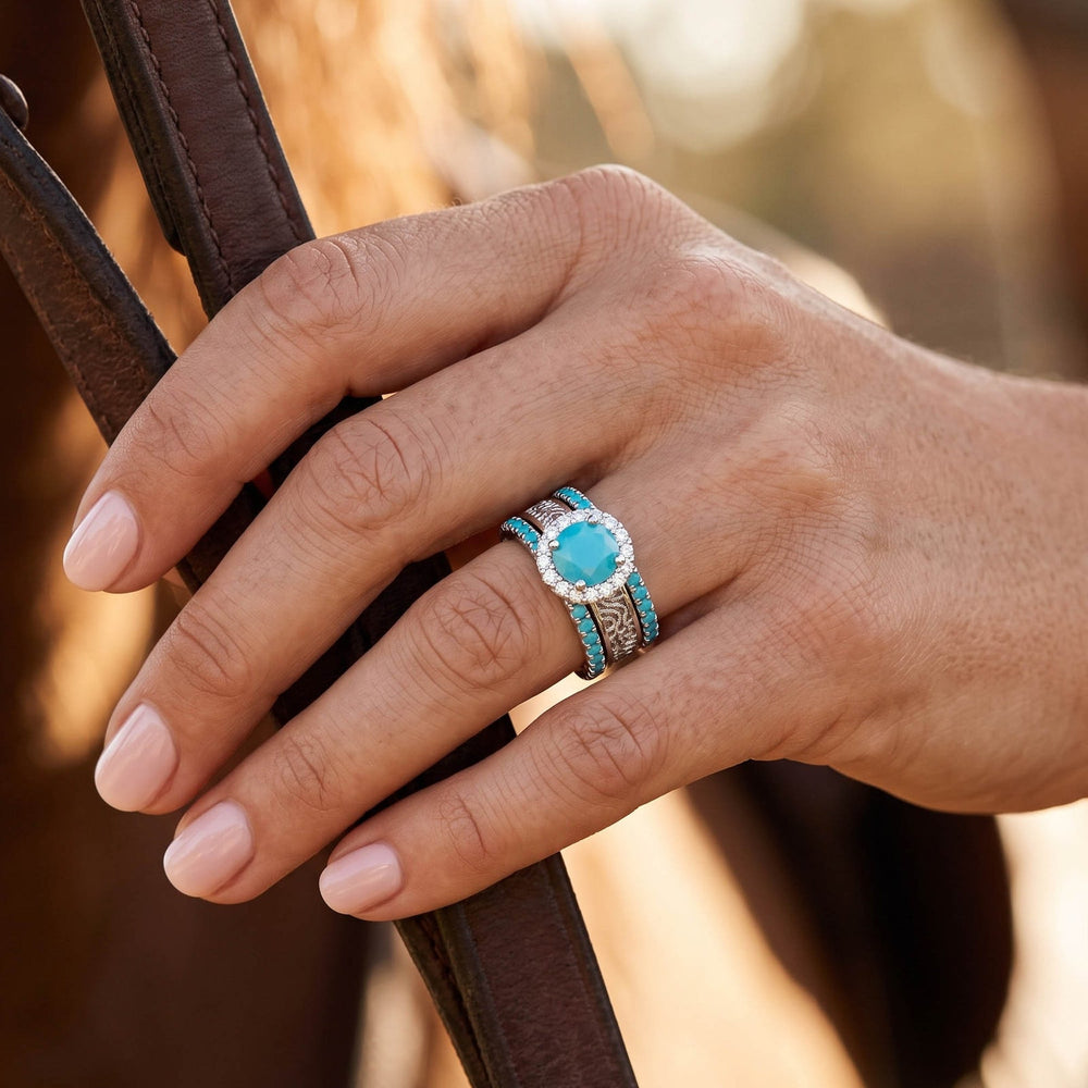 Desert Starpath Ring Set - Turquoise - Serene Western