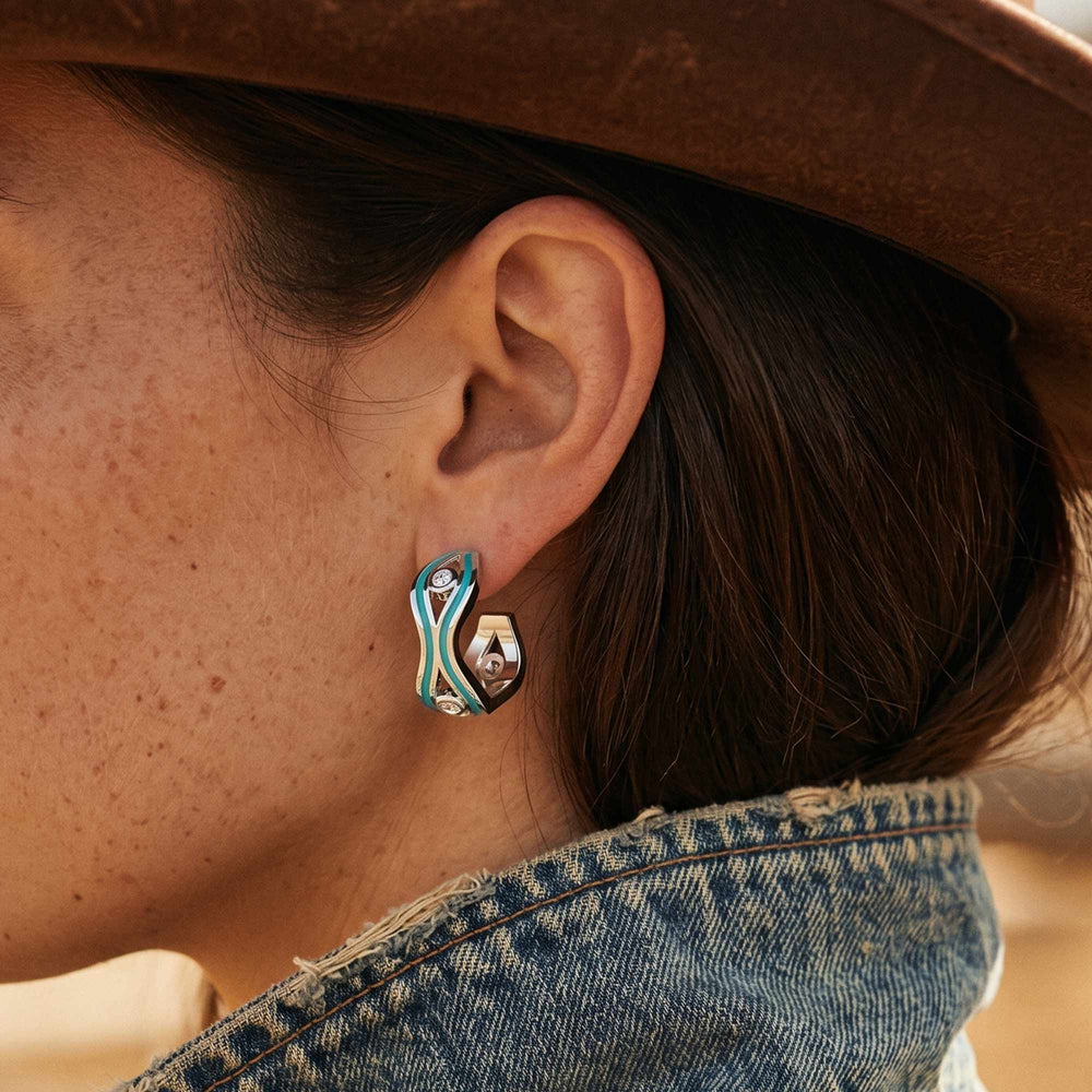Desert Stream Earrings - Moissanite - Serene Western