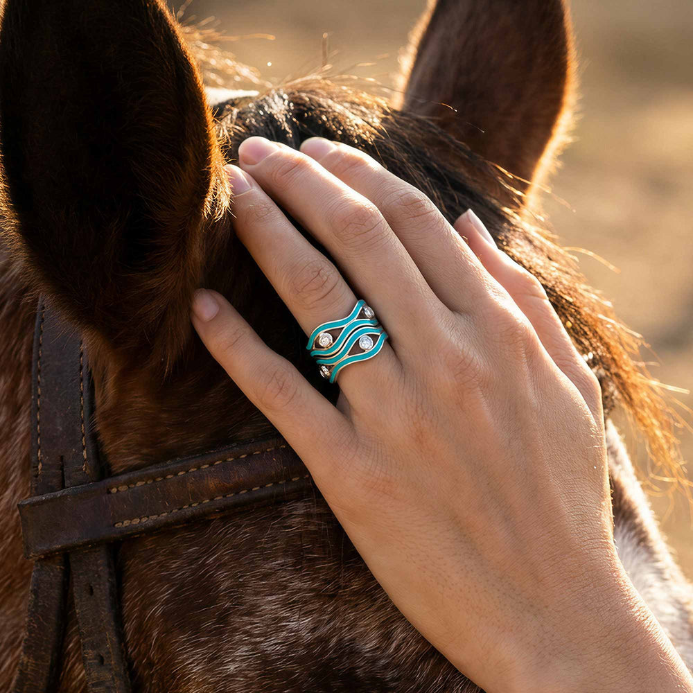 Desert Stream Ring - Moissanite - Serene Western