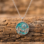 Desert Sunrise Necklace - Aquamarine - Serene Western thumbnail