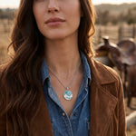 Desert Sunrise Necklace - Aquamarine - Serene Western thumbnail