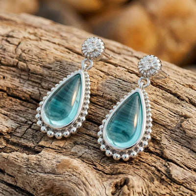 Öken Droppörhängen - Turkos