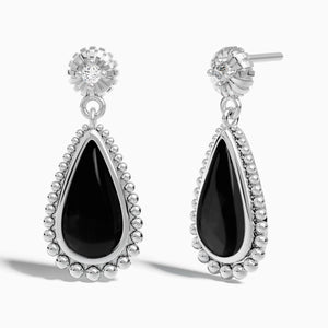 Desert Teardrop Earrings - Black Onyx - Serene Western