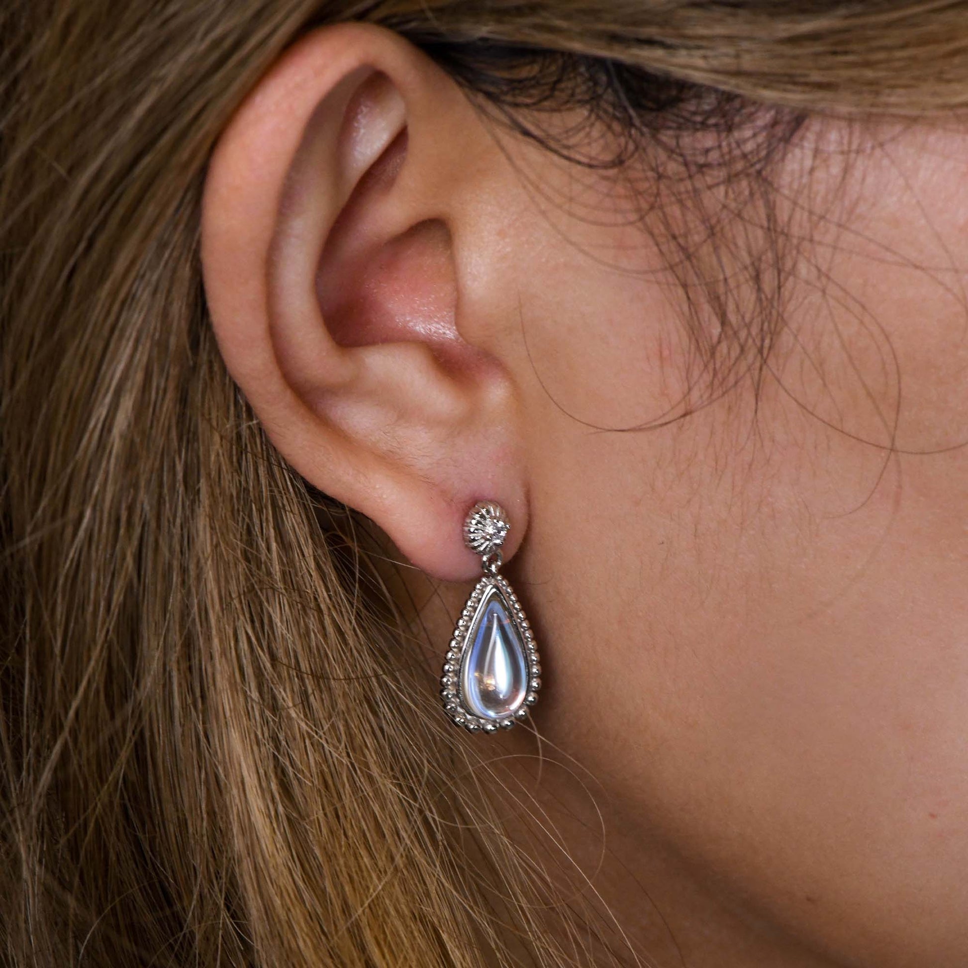 Desert Teardrop Earrings - Moonstone - Serene Western