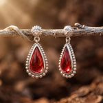 Desert Teardrop Earrings - Ruby - Serene Western thumbnail