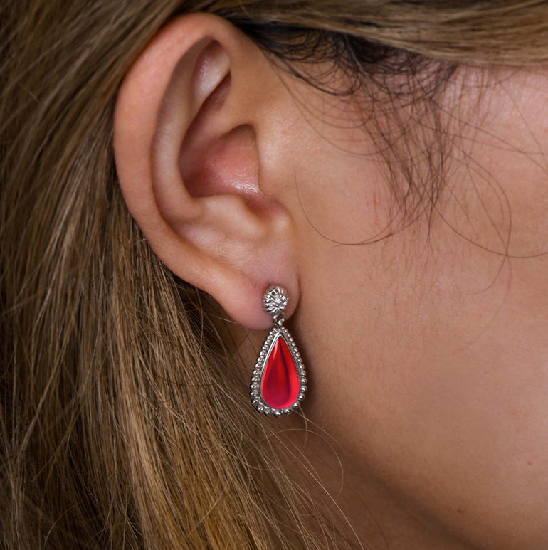 Desert Teardrop Earrings - Ruby - Serene Western