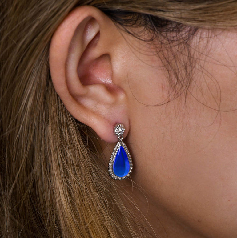 Desert Teardrop Earrings - Sapphire - Serene Western