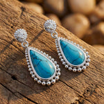 Desert Teardrop Earrings - Turquoise - Serene Western