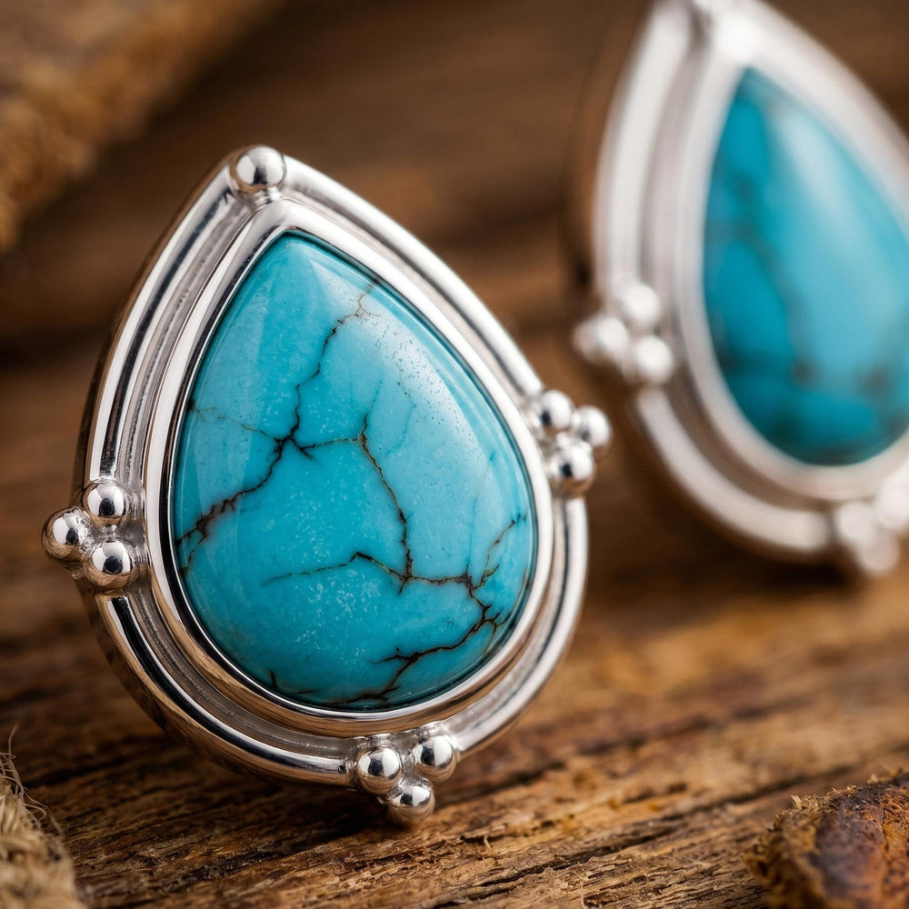 Desert Tears Earrings - Turquoise - Serene Western