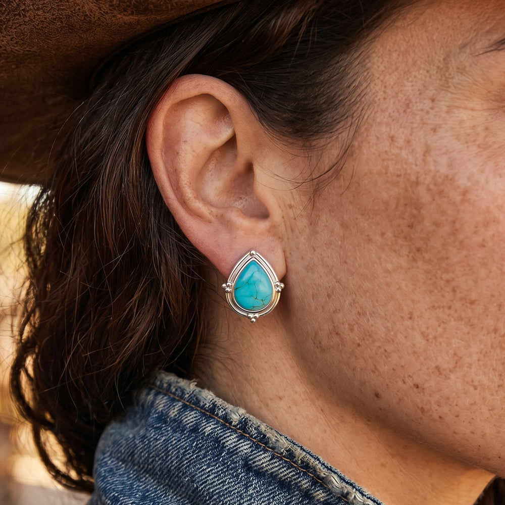 Desert Tears Earrings - Turquoise - Serene Western