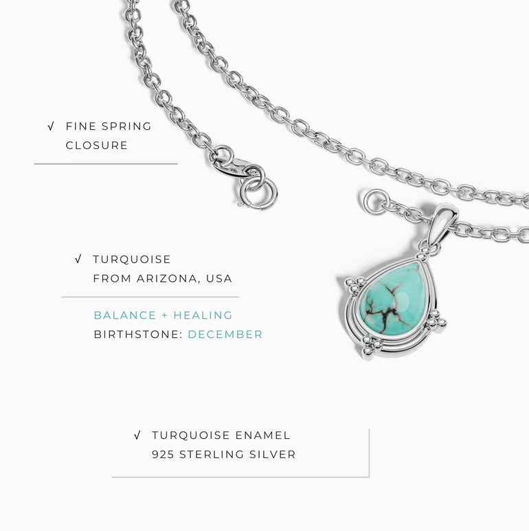 Desert Tears Necklace - Turquoise - Serene Western