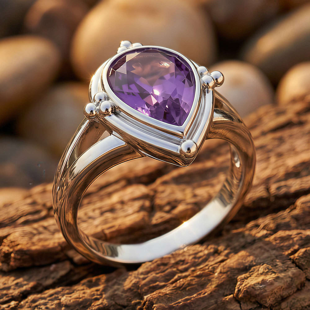 Desert Tears Ring - Amethyst - Serene Western