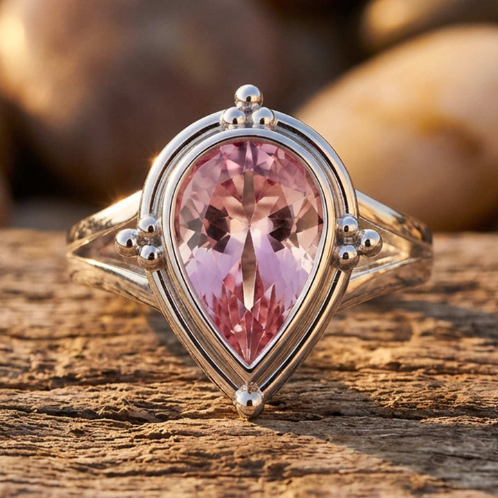 Desert Tears Ring - Rose Quartz - Serene Western