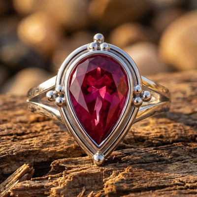 Öken Tårar Ring - Rubin