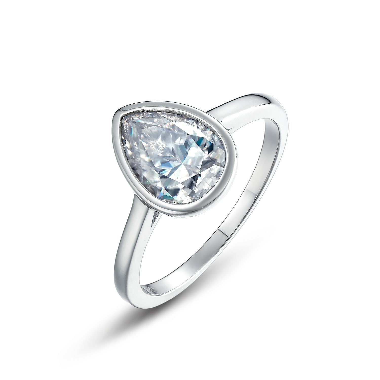 Dewdrop Bezel Ring - Moissanite - Serene Western