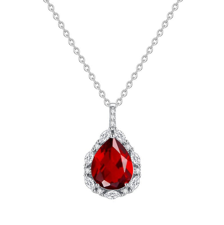 Dewdrop Starfall Necklace - Garnet - Serene Western
